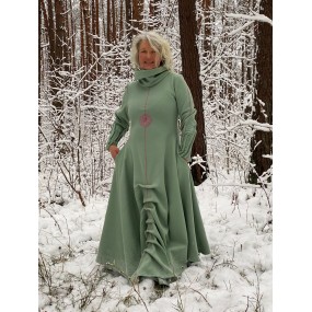 Forest style hooded woolen...